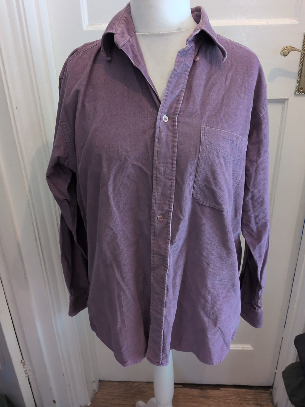Renoir 4 Purple Long Sleeve Shirt Marked Neck
