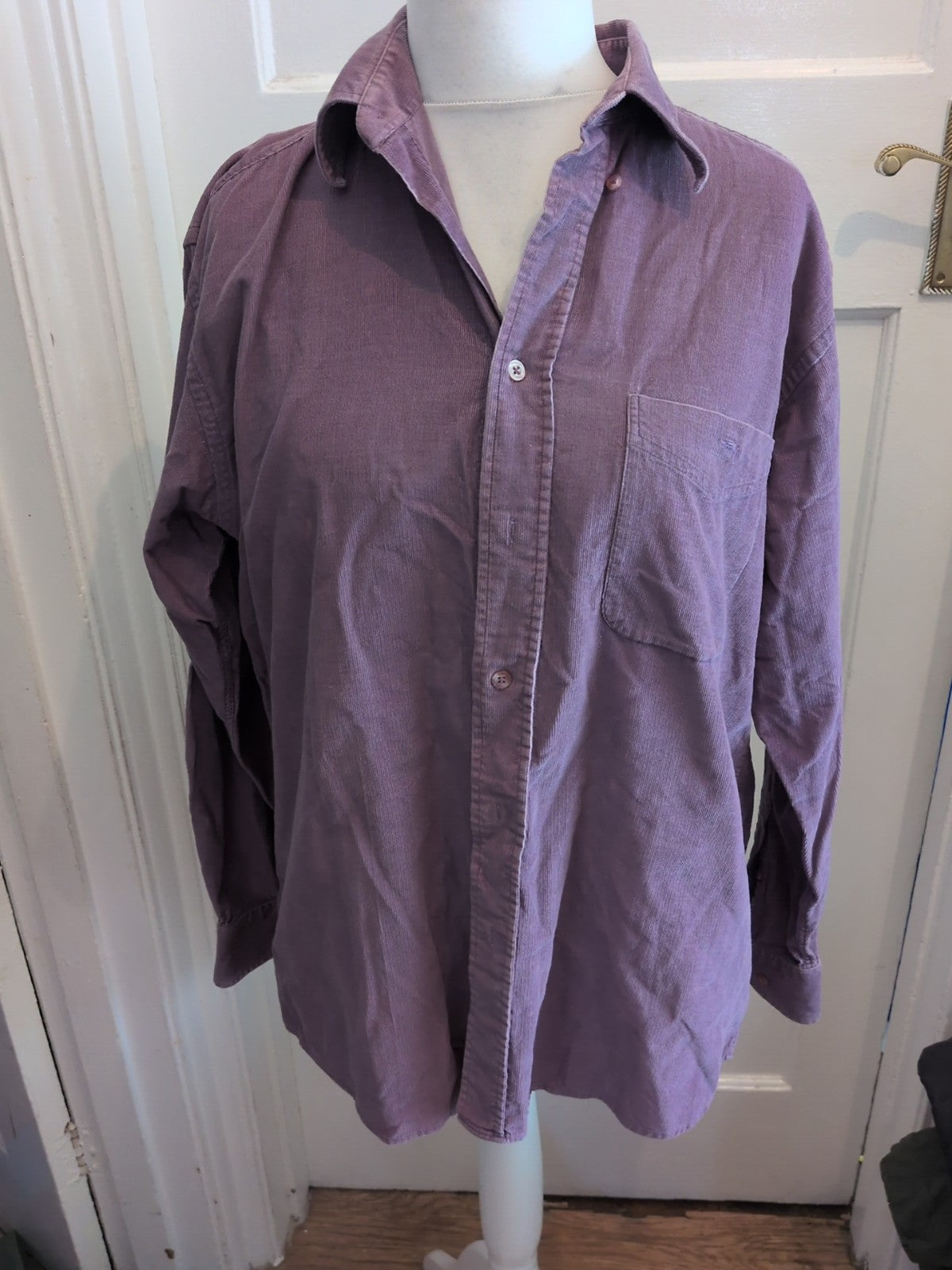 Renoir 4 Purple Long Sleeve Shirt Marked Neck