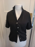 Ladies New Look Size 8 Black Buttoned Collared Blouse