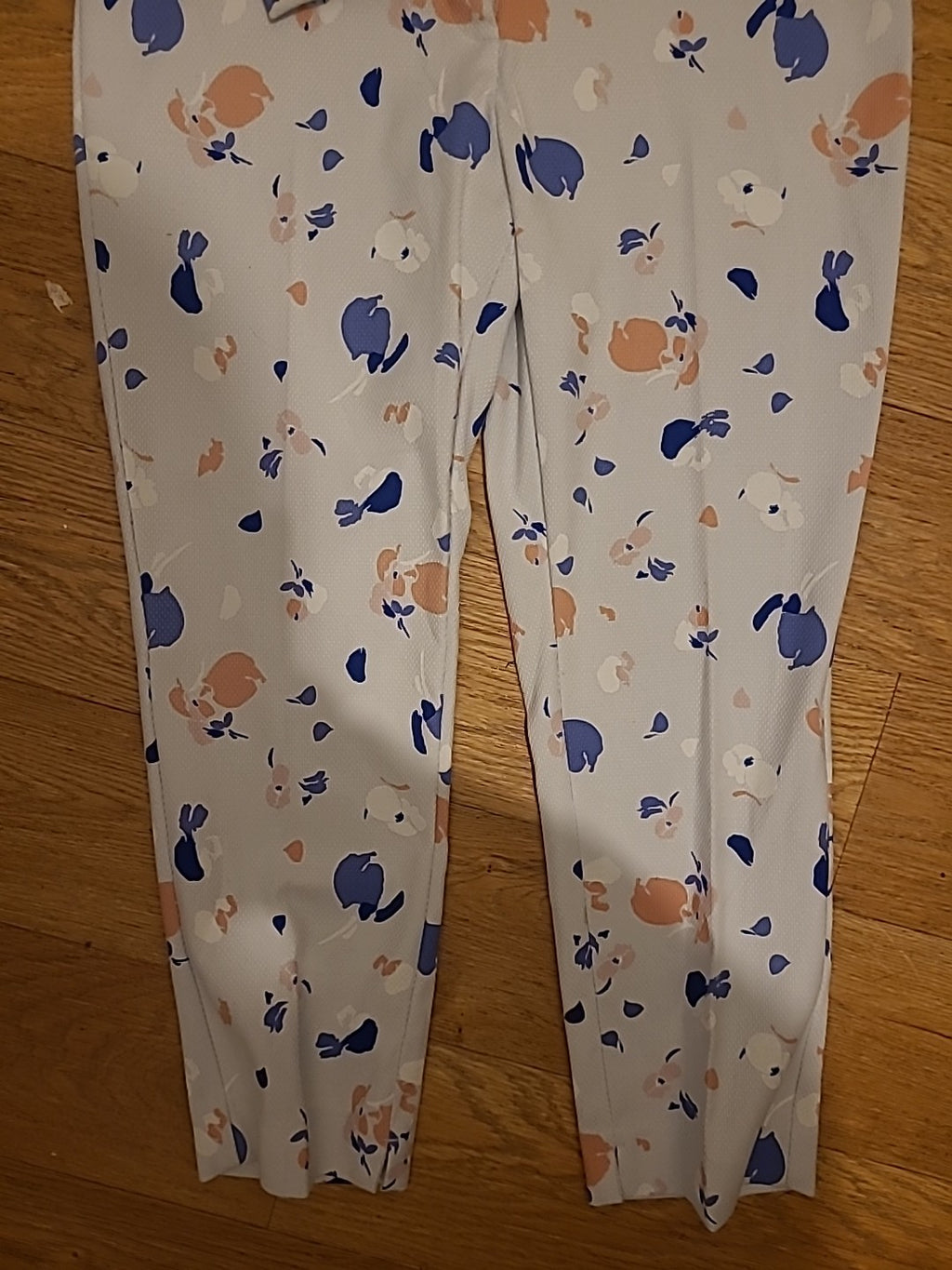 Ladies Marks And Spencer Size 10 Grey Patterned Trousers