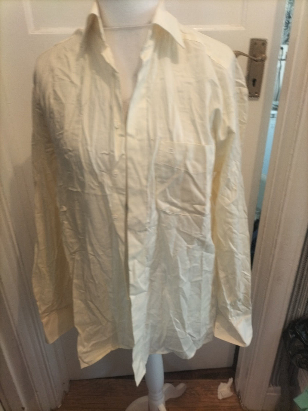 Mens Olymp Size 16 Cream Long Sleeve Shirt