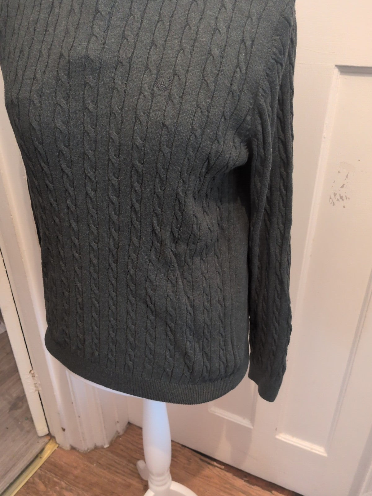 Lincoln Medium Green Collared Long Sleeve Jumper
