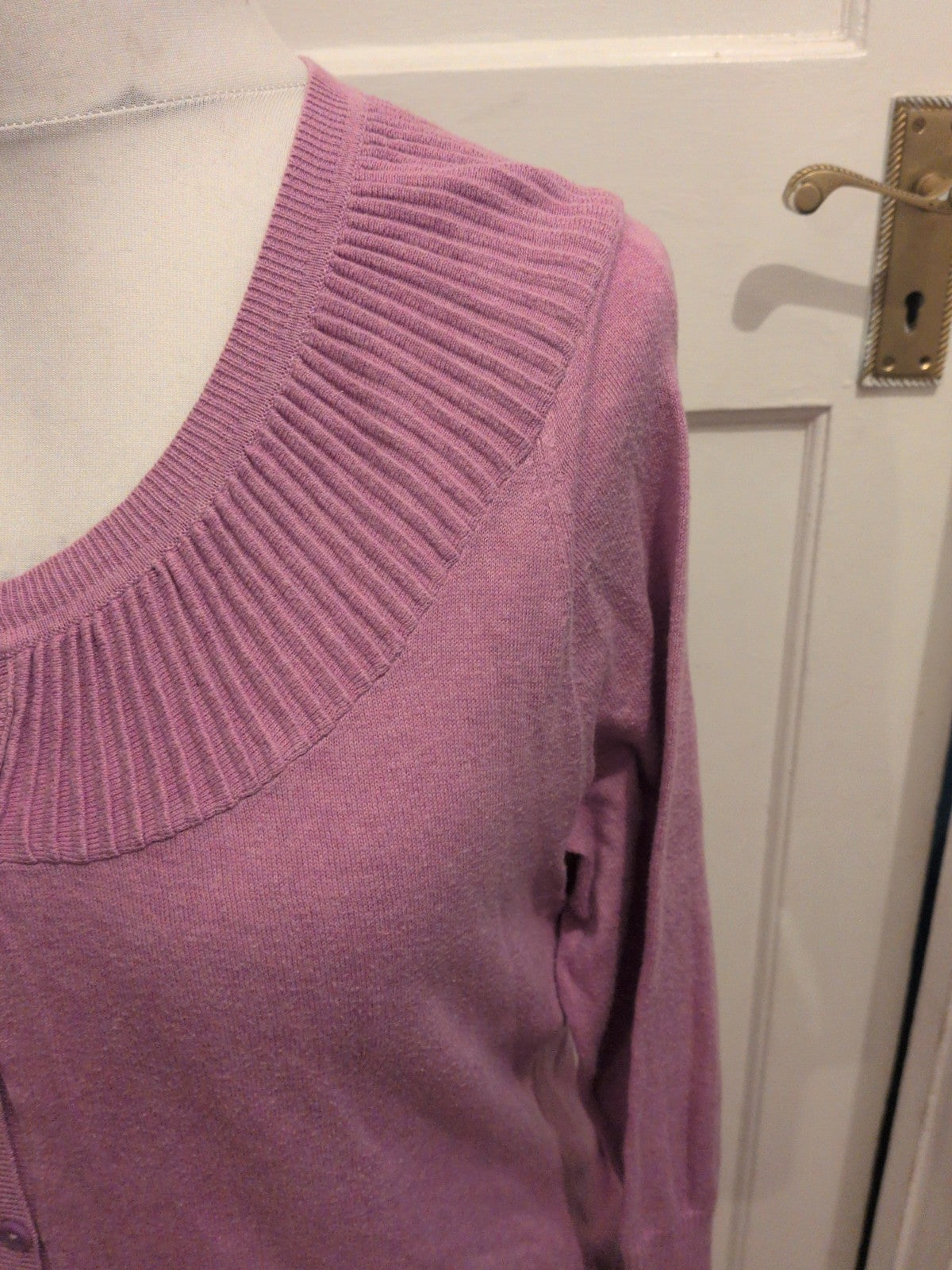 Fat Face Medium Purple Buttoned Cardigan