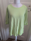 Beloved 3XL Lime 3/4 Sleeve Blouse