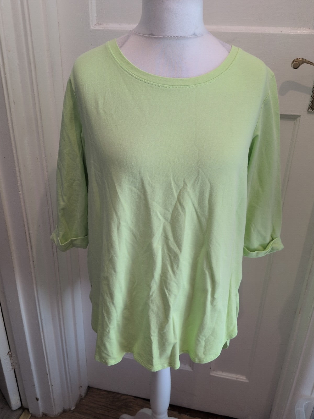 Beloved 3XL Lime 3/4 Sleeve Blouse