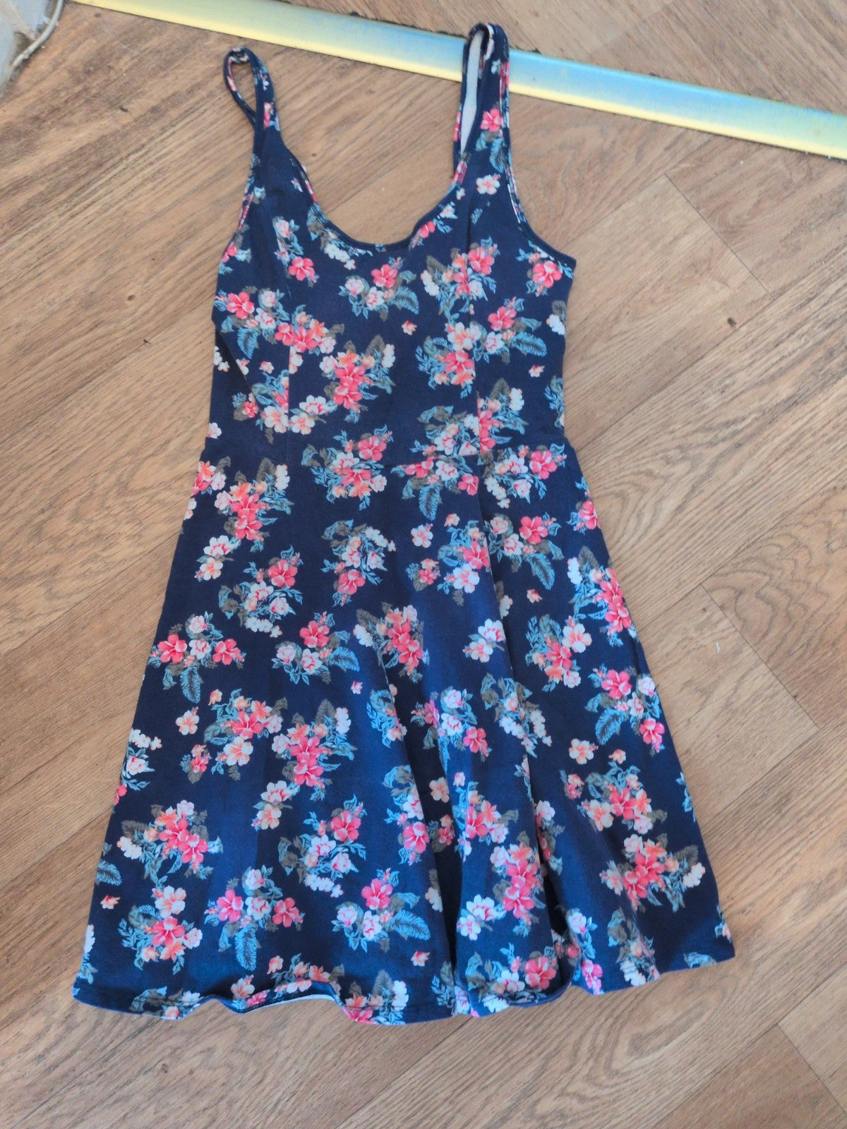 Hollister Small Navy Floral Sleeveless Short Dress
