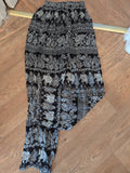 Firefly Xs Black And White Elasticated Semi See Through Leggings