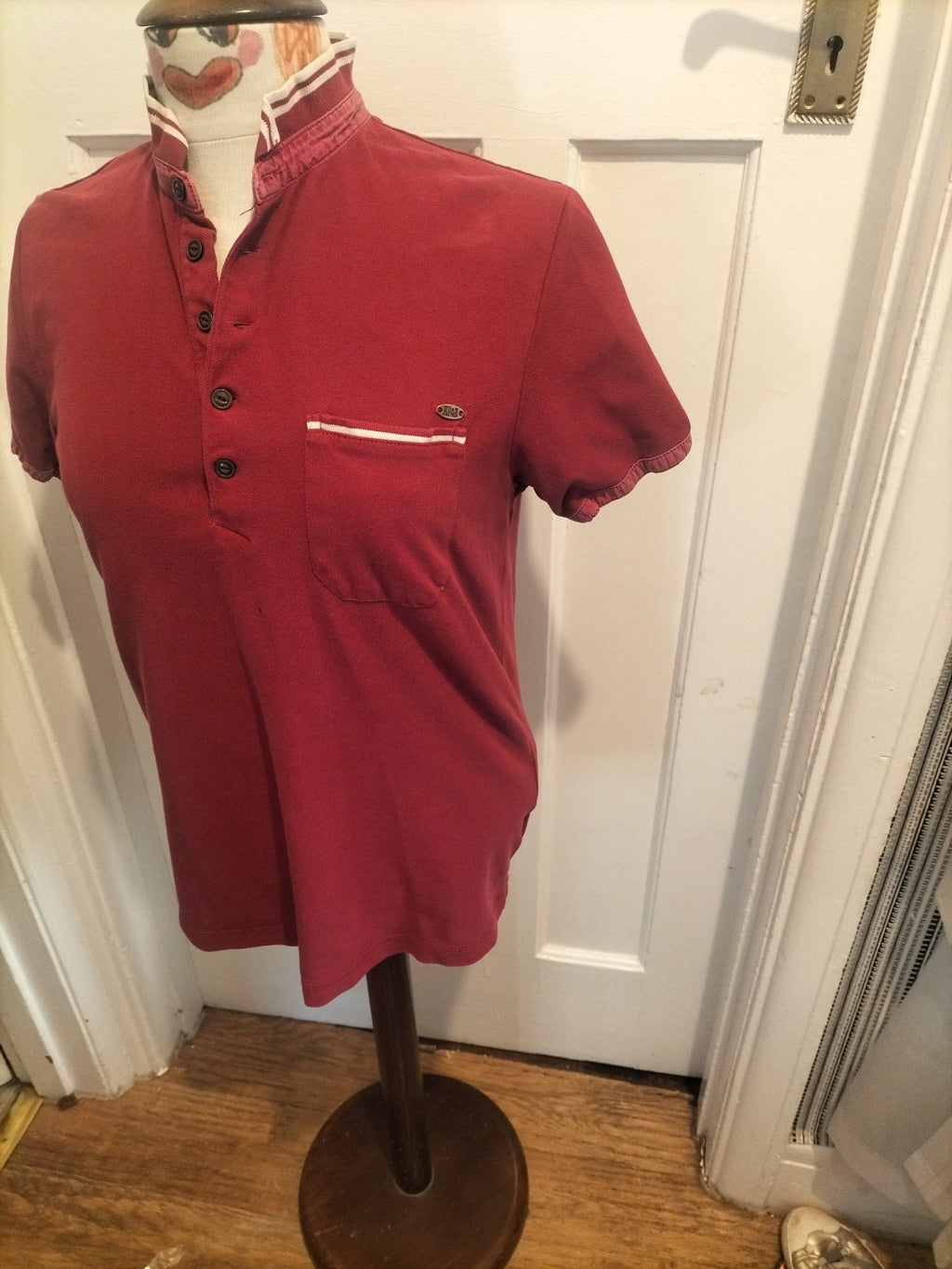 Mens Firetrap Size Small Red Short Sleeved Polo