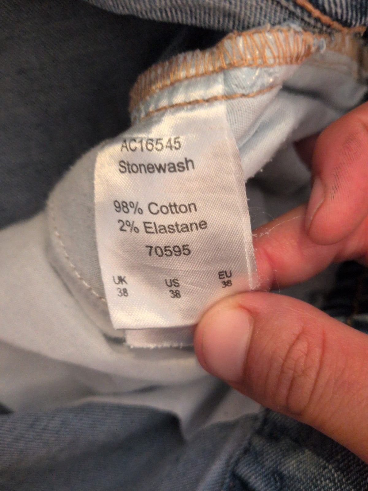 Mens Cotton Traders 38" Denim Straight Jeans