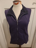 Ladies B.Woman Size Small Purple Sleeveless Zip Through Jacket
