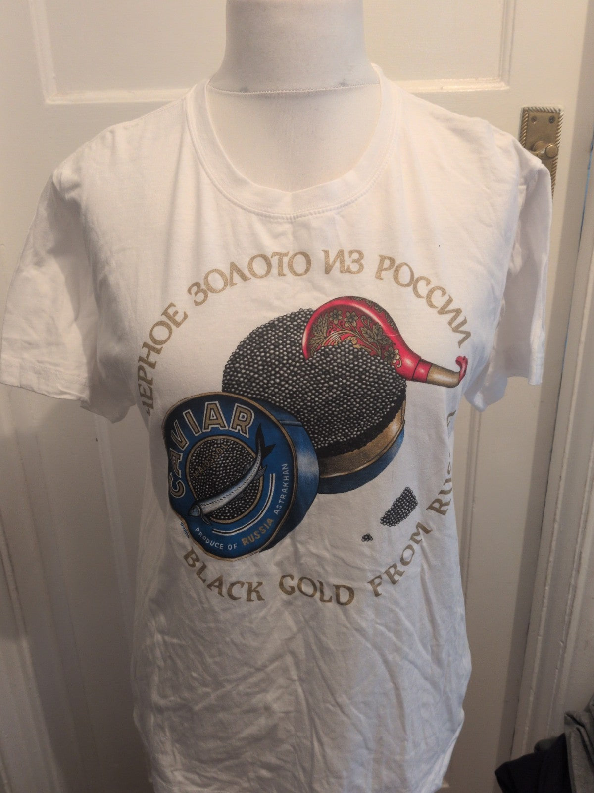 Steadman Medium White Cavier Print Short Sleeve T-shirt