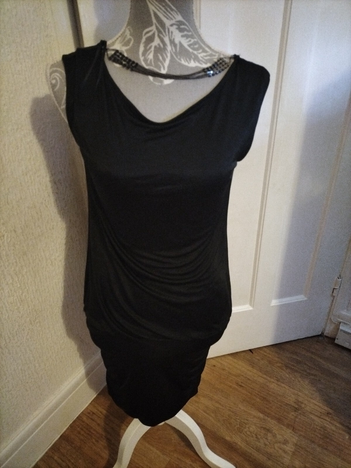 Ladies River Island Size 6 Black Sleeveless Dress