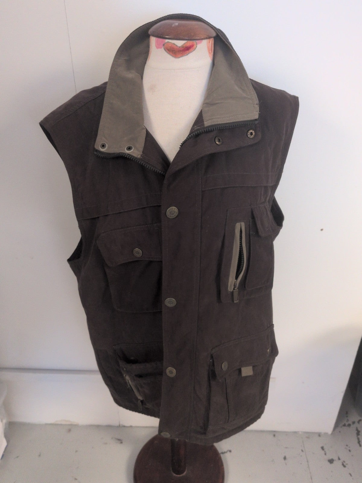 High Mount 2XL Dark Khaki Sleeveless Jacket