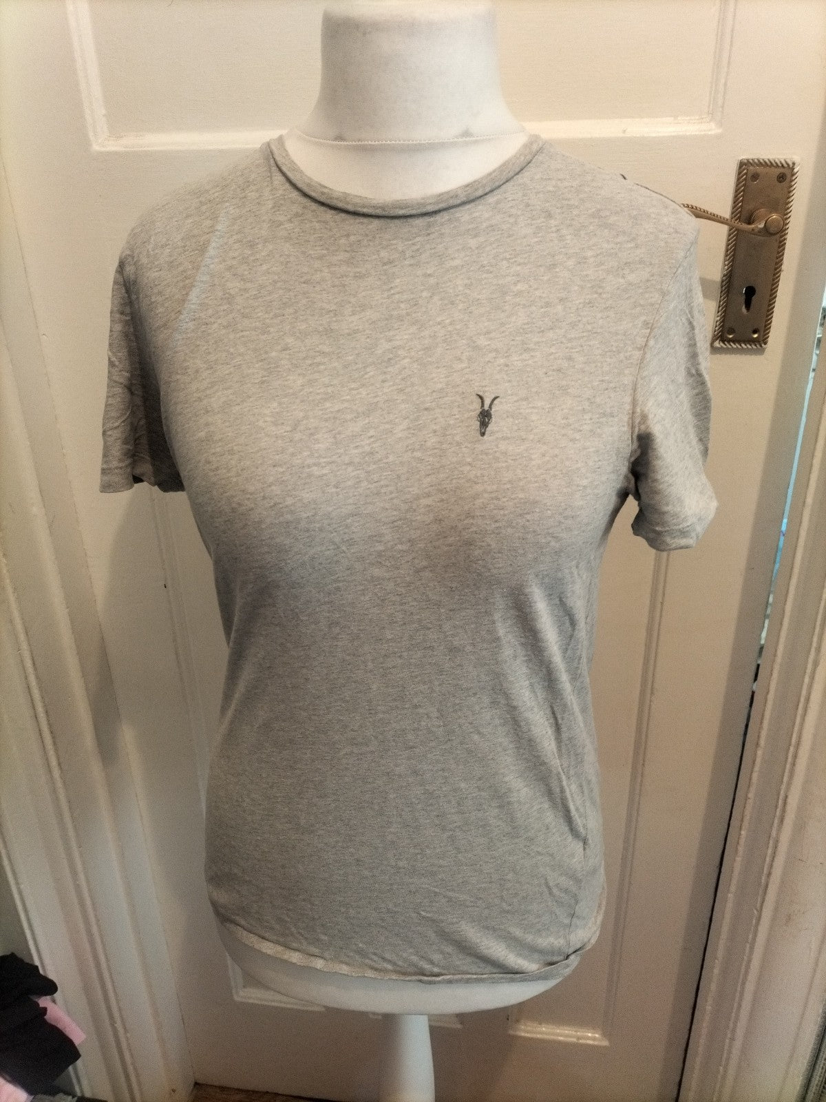 Mens All Saints Size Extra Small Grey Short Sleeved T-shirt
