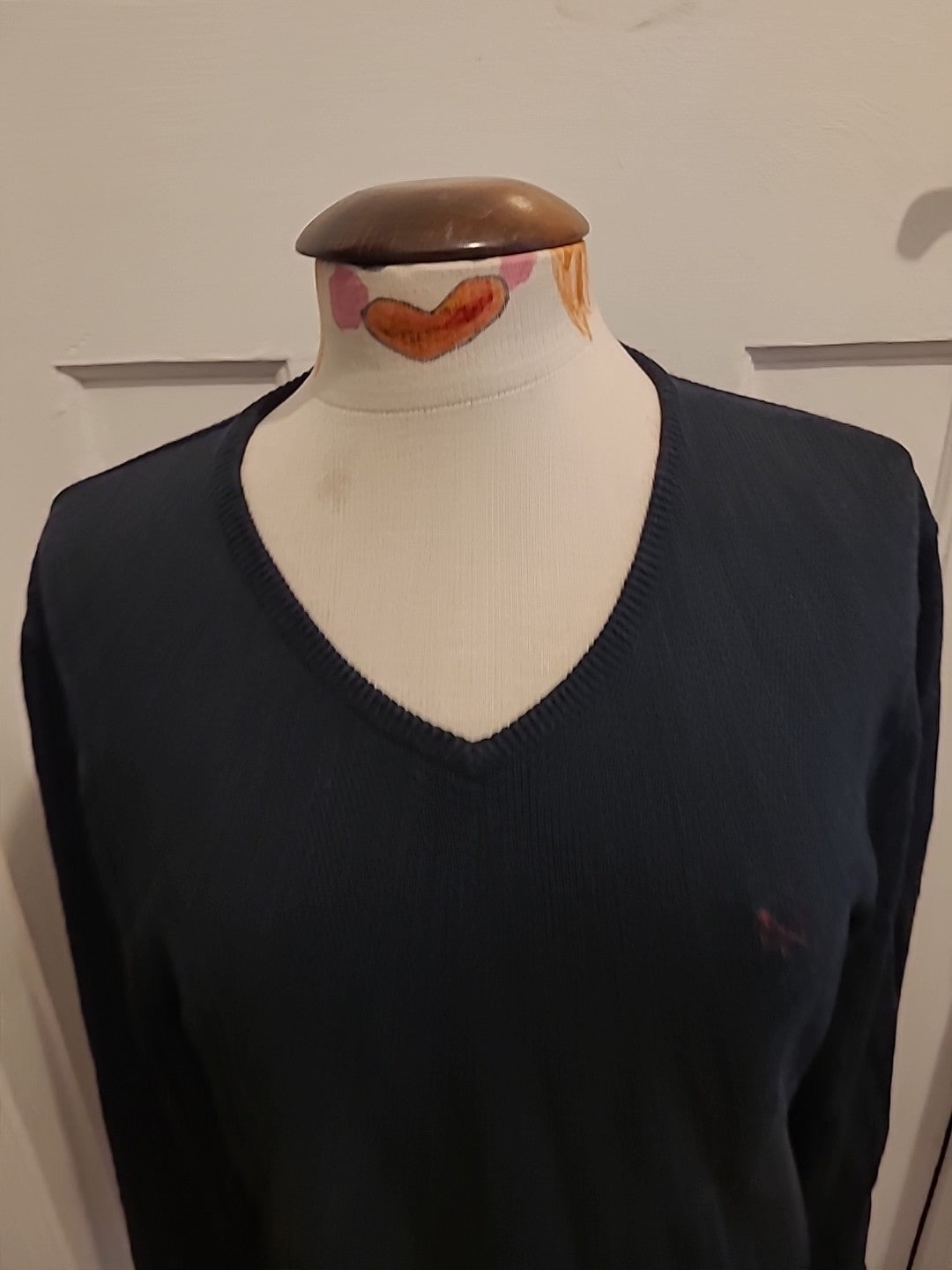 Mens Crew Clothing Size Small Navy V Neck Pullover Jumper