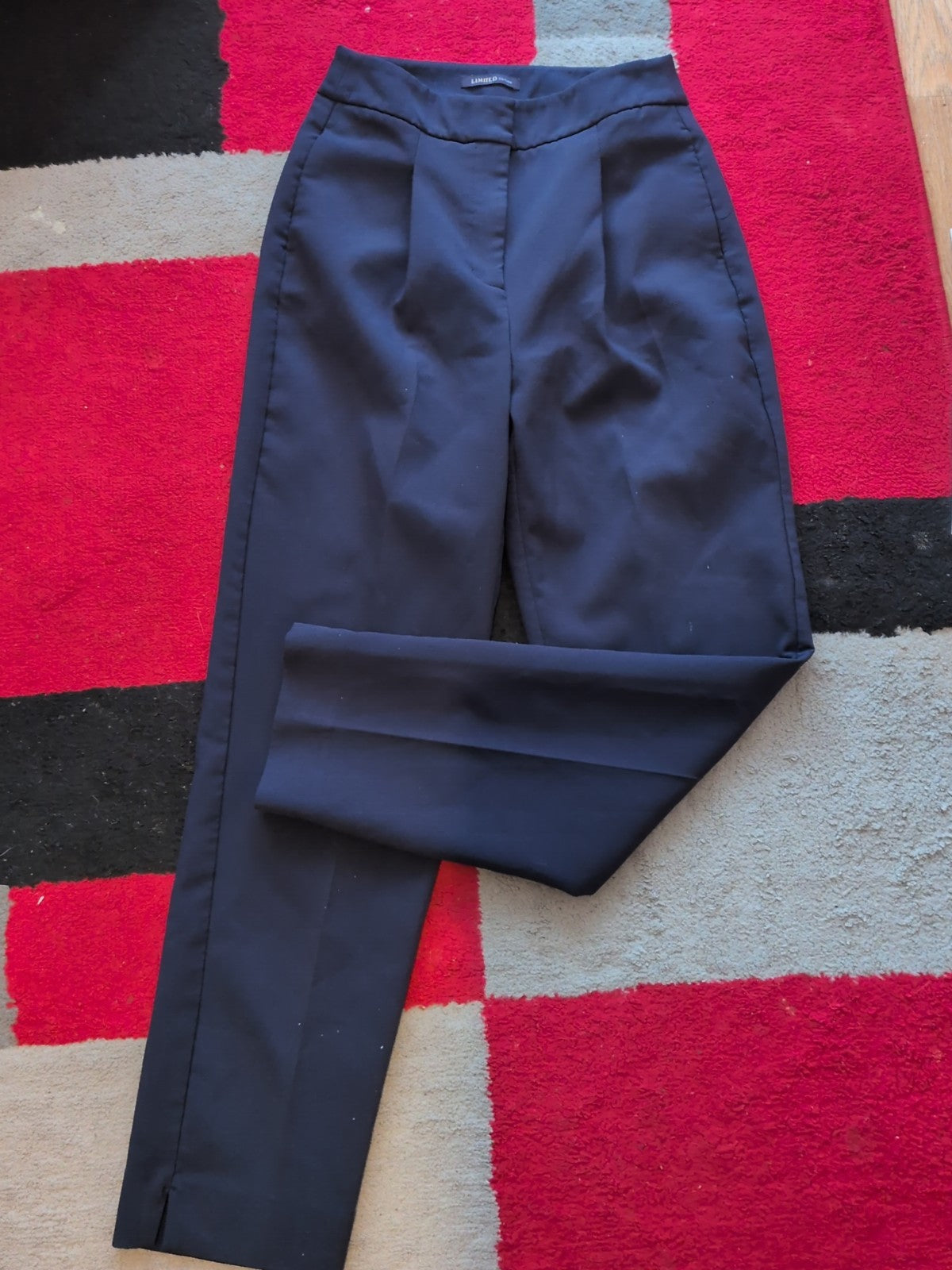 Ladies Marks And Spencer Size 8 Navy Smart Trousers