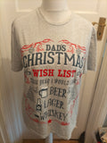 George Large Grey Print Christmas T-shirt