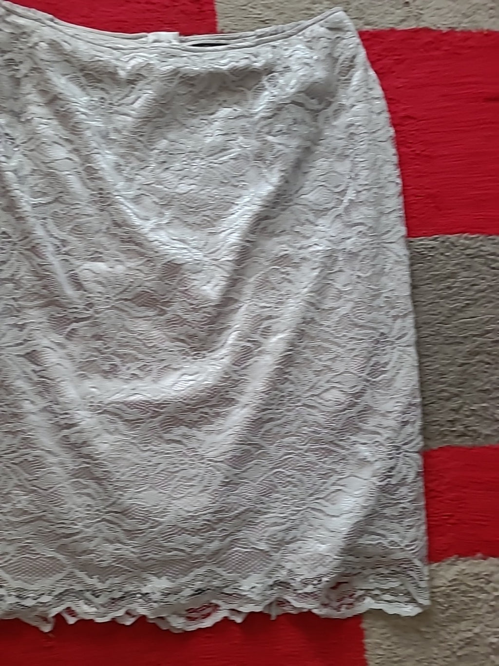 Ladies Together Size 16 Silver Grey Lace Lined Midi Skirt