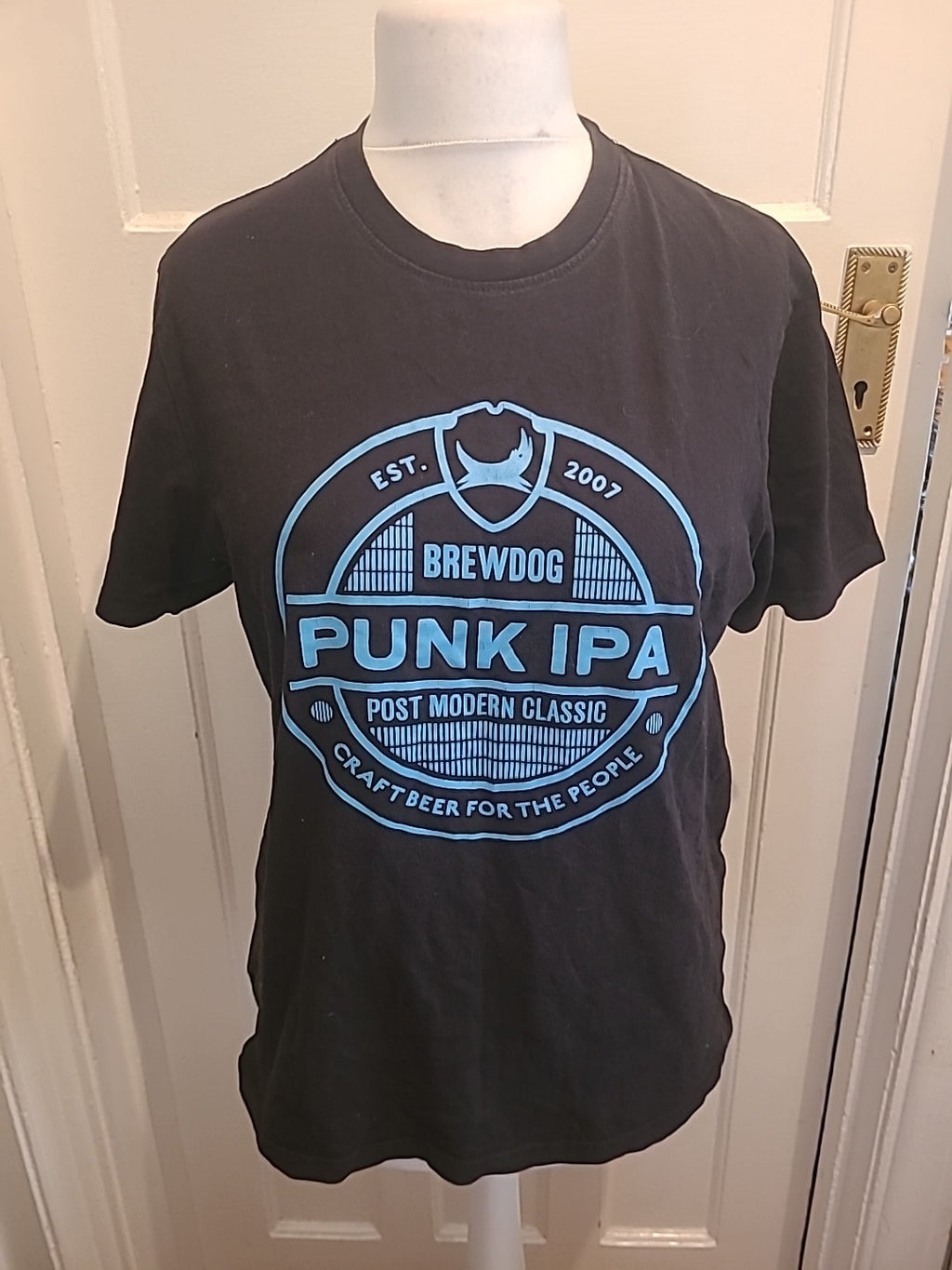 Mens Brewdog Size M Blue And Black Printed Tshirt