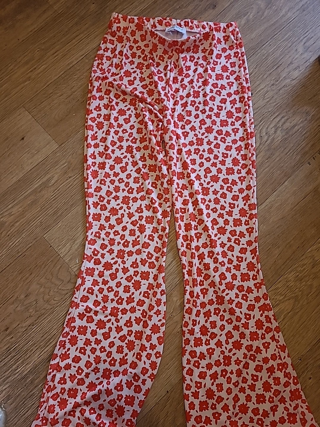 Ladies In The Style Size 10 Orange/Peach Elasticated Leggings