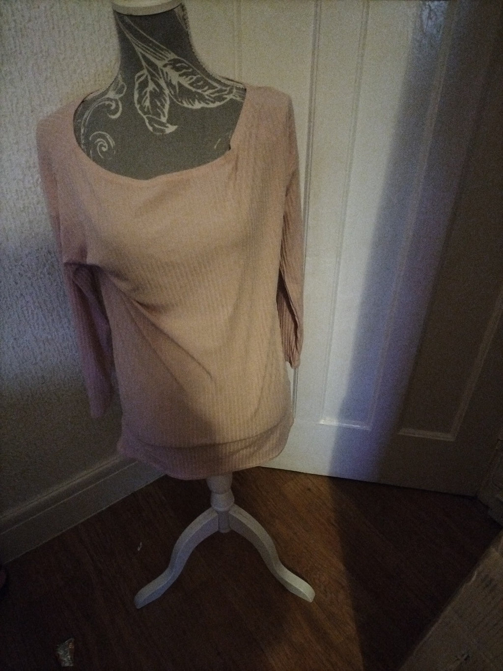 Ladies New Look Size 8 Pink Long Sleeved Blouse