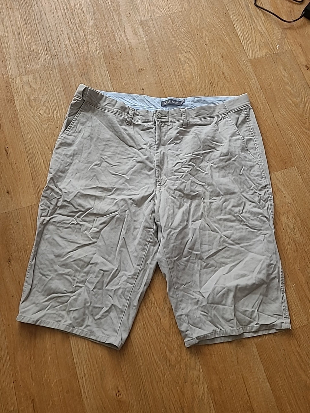 Mens Marks And Spencer Size 42" Light Putty Shorts
