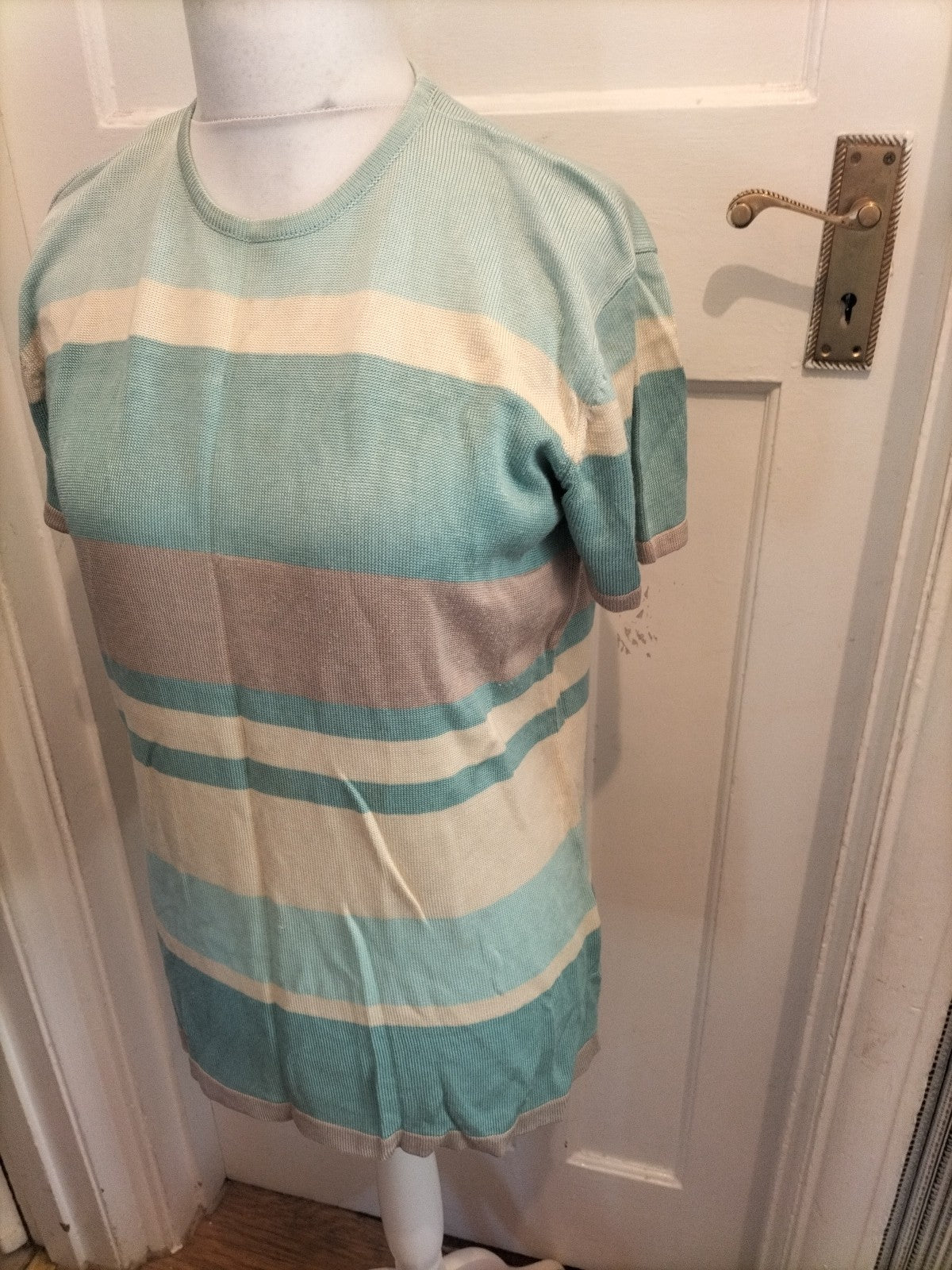 Ladies Platinum Size Large Blue Mix Grey Top