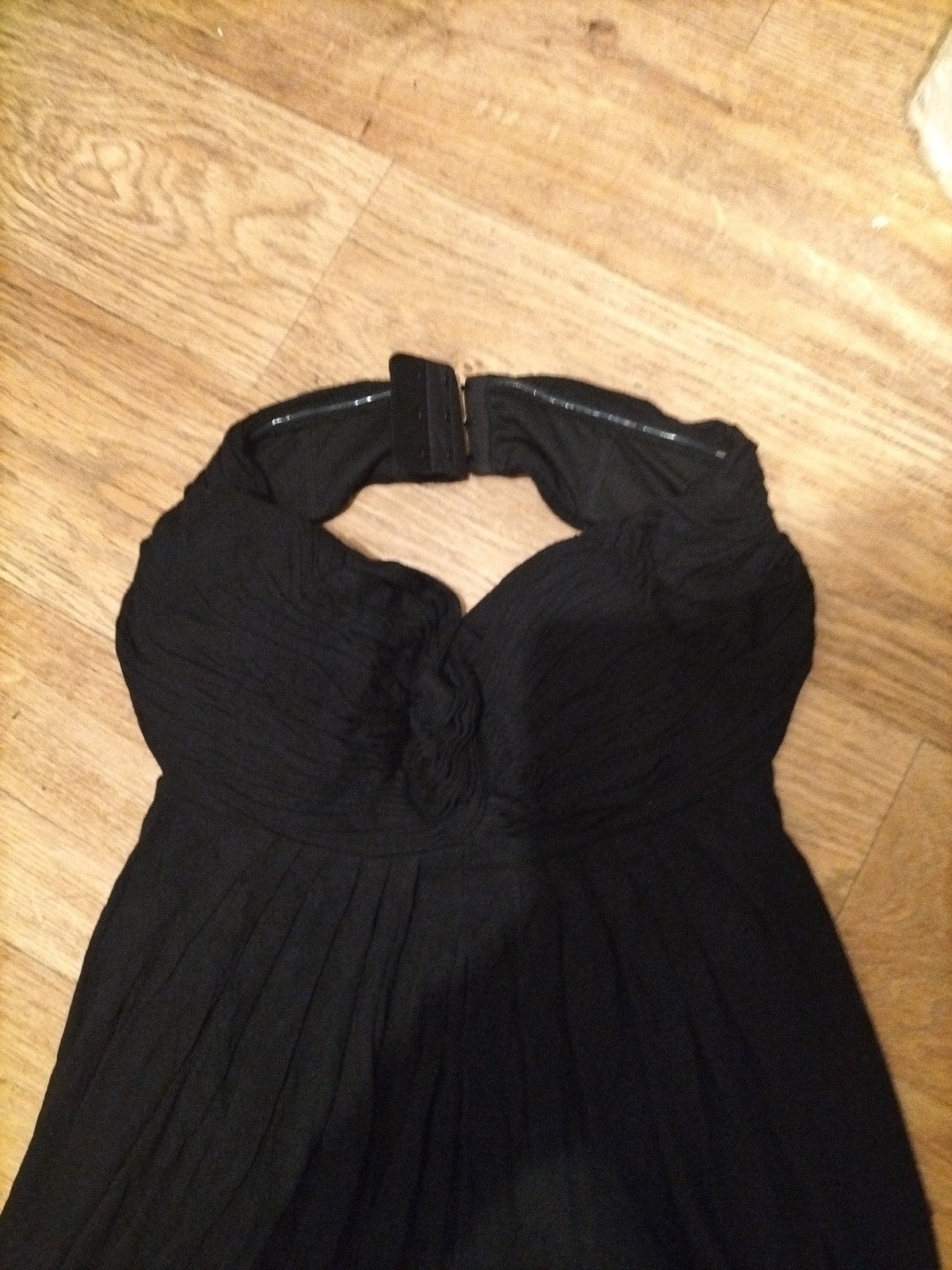 Ladies Lipsy Size 12 Black Padded Bust Open Back Dress
