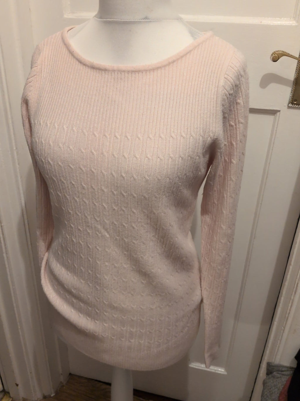 M&Co 16 Pale Pink Long Sleeved Texture Pullover Jumper
