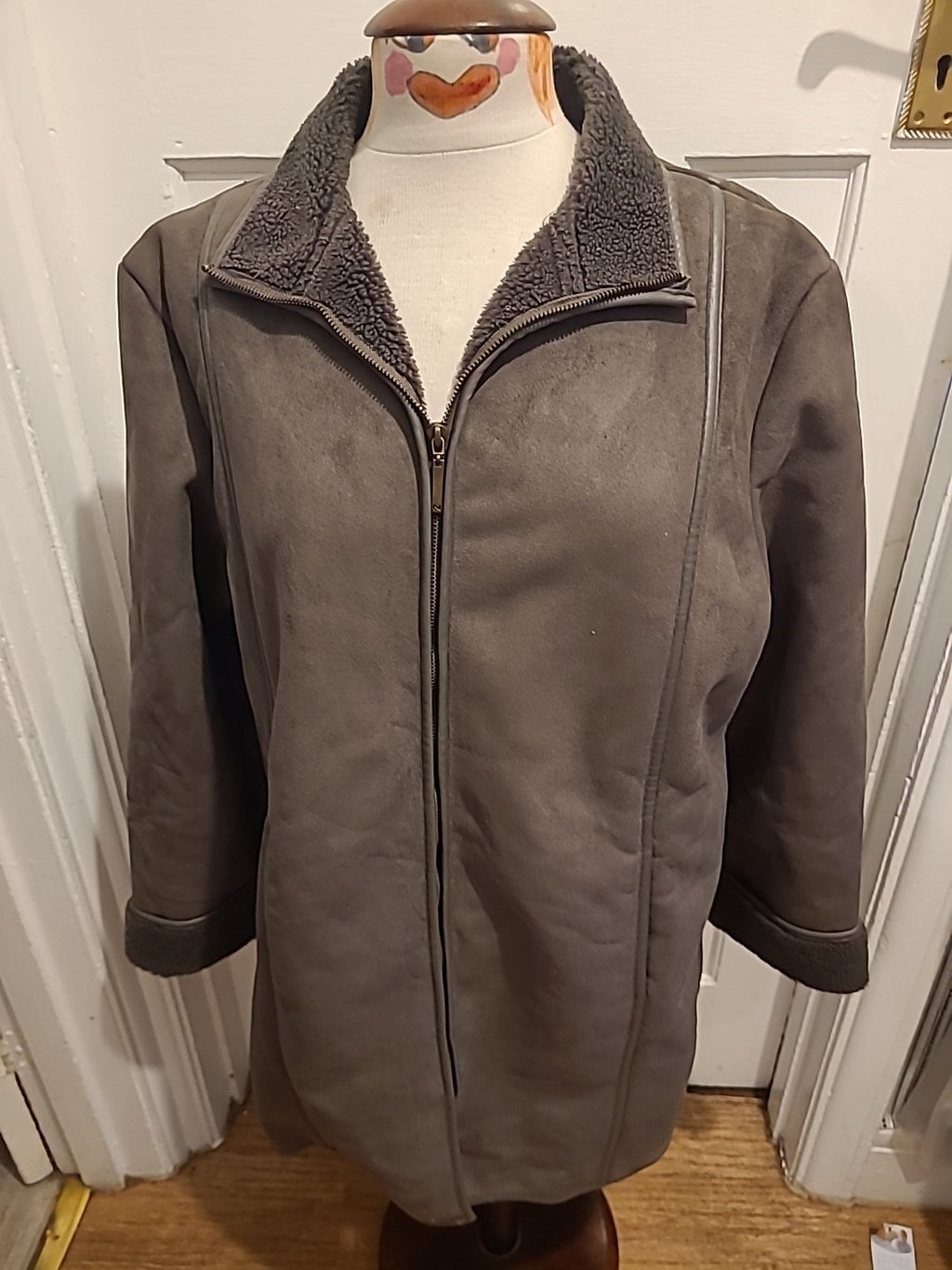 Mens Next Size XL Brown Zip Through Jacket