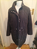 Ladies Bonmarche Size 16 Black Lined Zipped Jacket