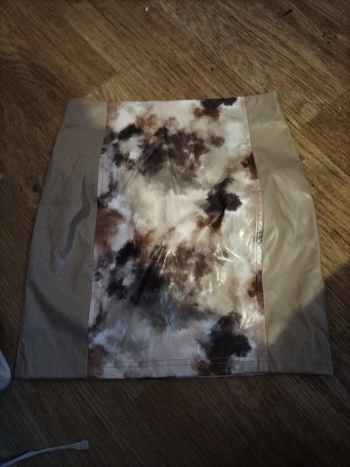 Ladies Shein Size Small Beige Leather Mini Skirt