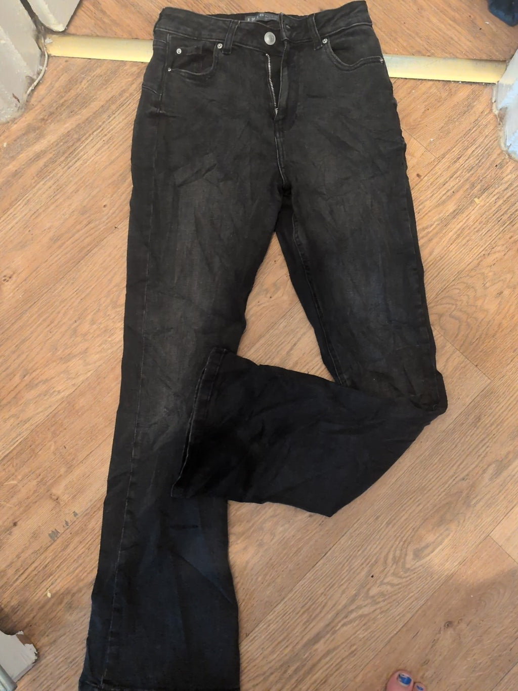 Denim&Co 8 Black Jeans Straight