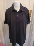Mens George Size Extra Large Black Short Sleeved Polo