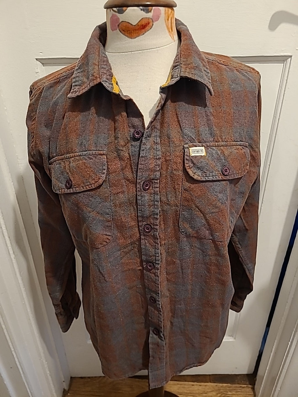 Mens Captain Fin Size Small Camo Coloured Shirt Long Sleeved