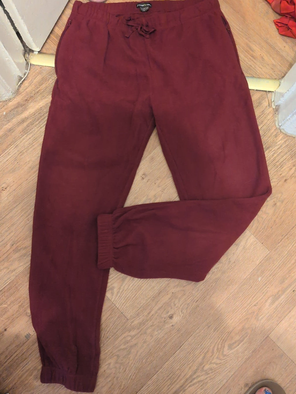 Atlas For Men Large Burgundy Pyjama Elasticated Bottoms