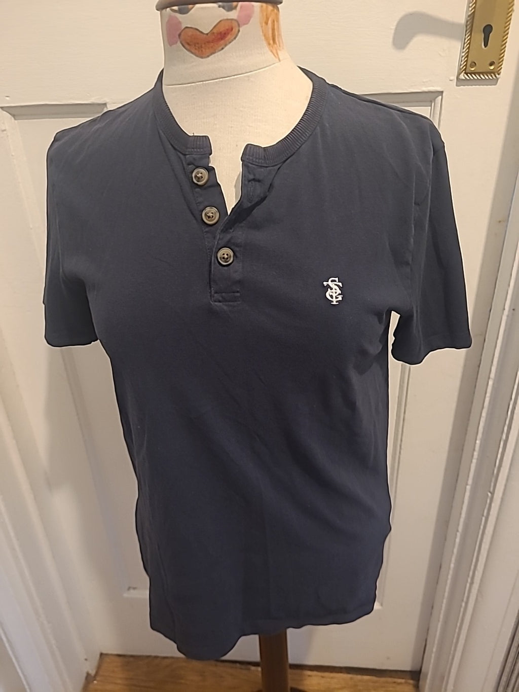 Mens St George By Duffer Size Small Black Short Sleeve Tshirt