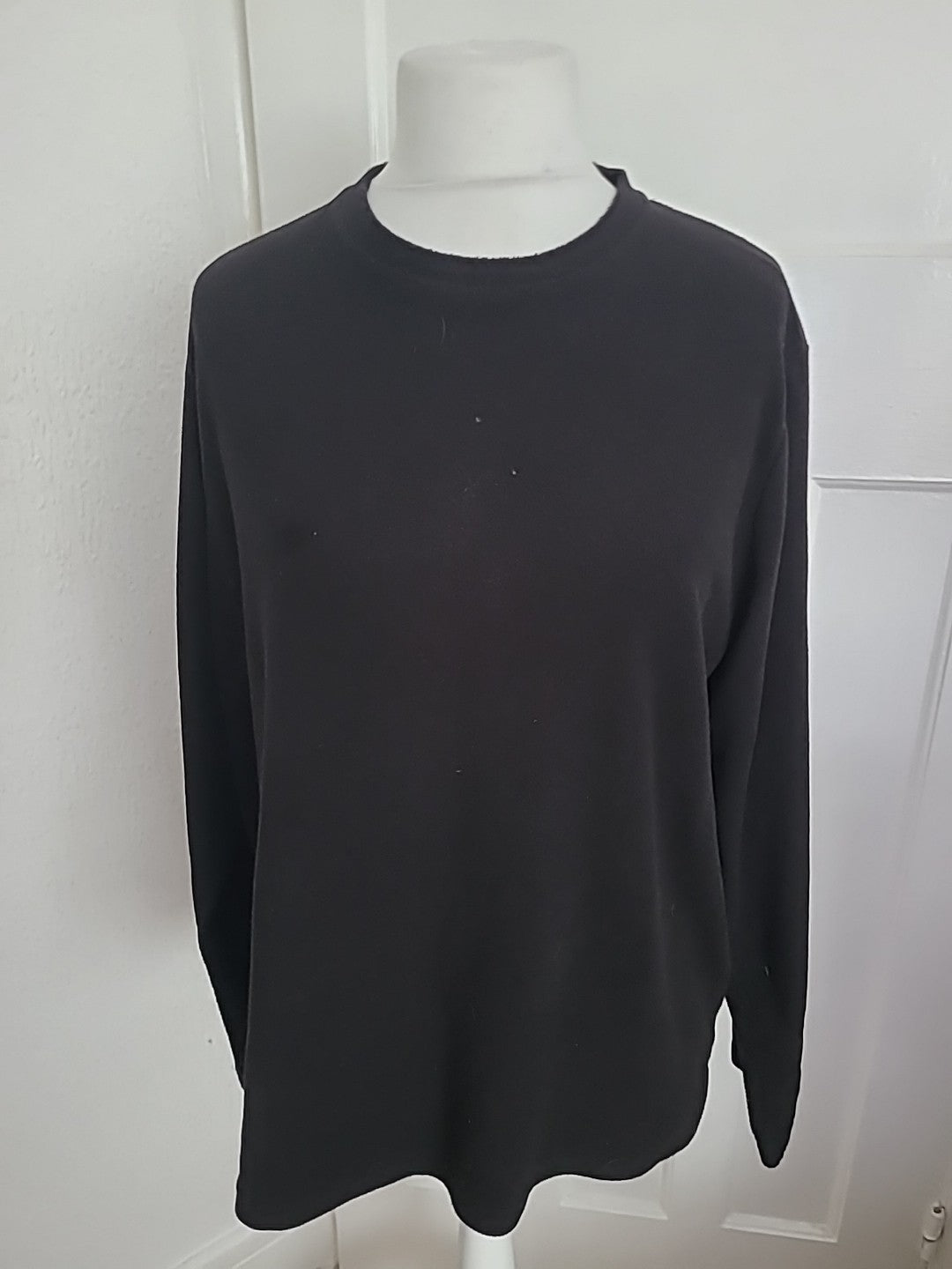 Mens BHS Size Large Black Long Sleeved Pyjama Top