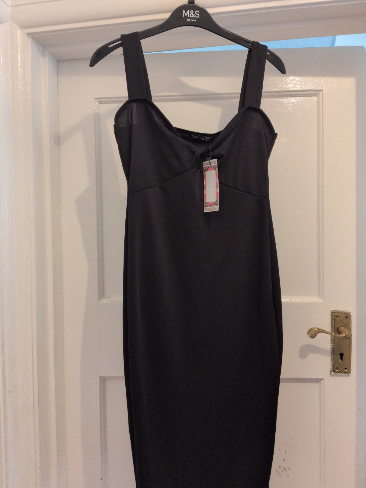 Brand New Boohoo Night 10 Black Sleeveless Dress