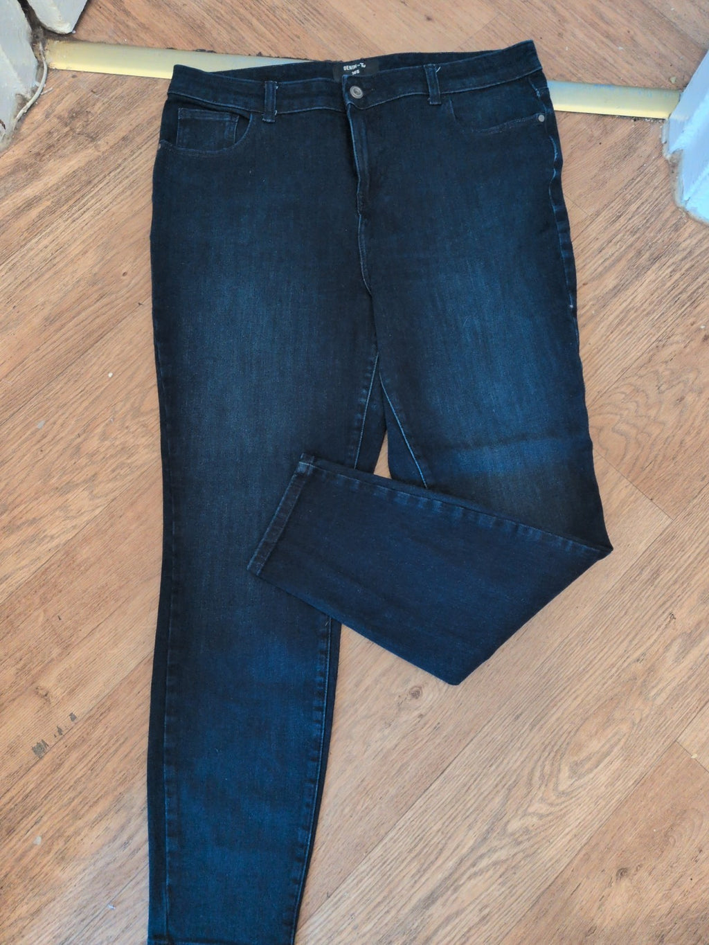 Ladies Denim By TU Size 16s Skinny Dark Blue Jeans