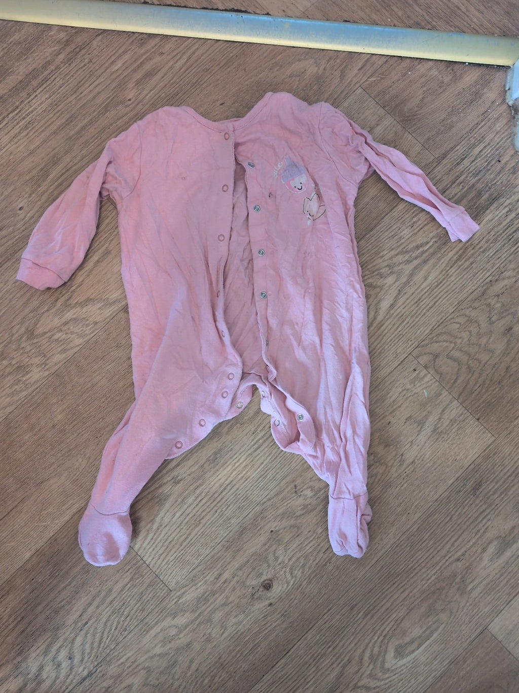 Pure Baby 9-12 Months Pink Sleepsuit