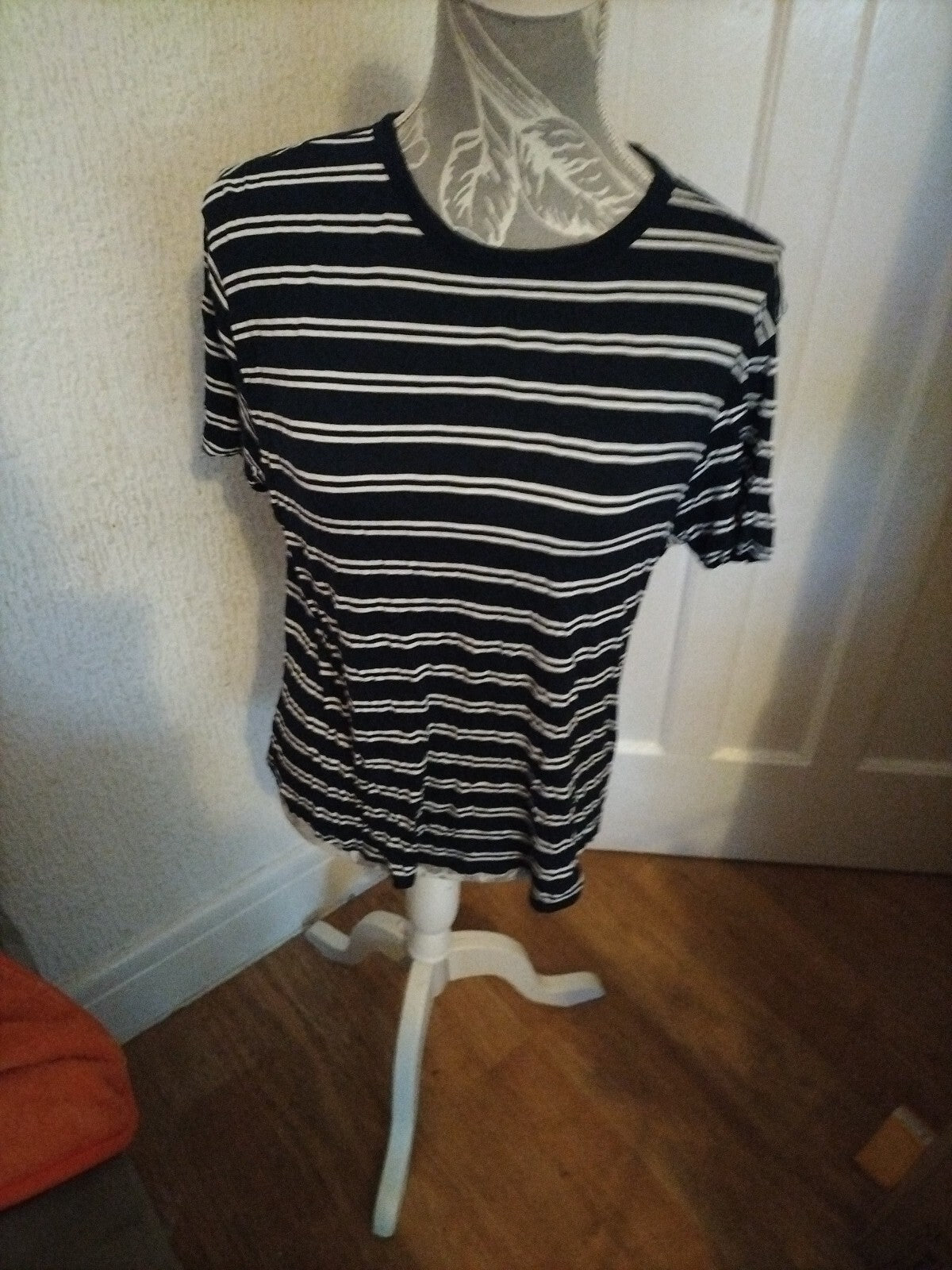 Ladies Primark 12 Striped Short Sleeved Tee