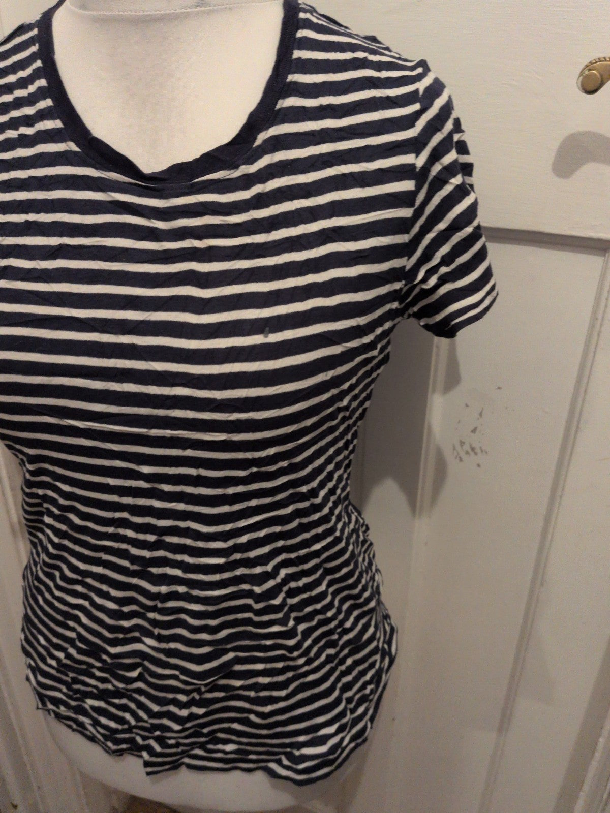 Tu 16 Navy Stripe Short Sleeve T-shirt