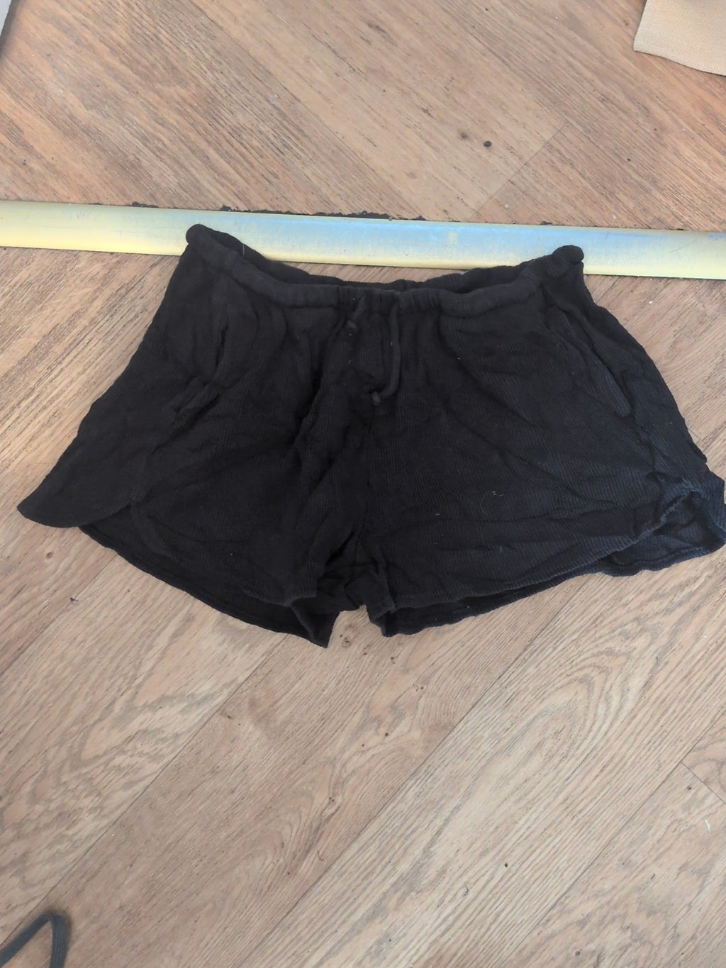 Primark Small Black Elasticated Shorts With Drawstring