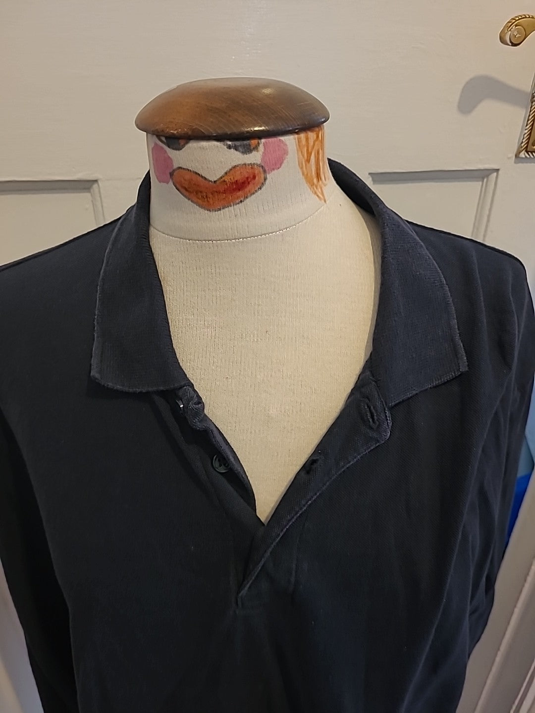 Mens Bc Collection Size Xl Navy Long Sleeved Polo Shirt