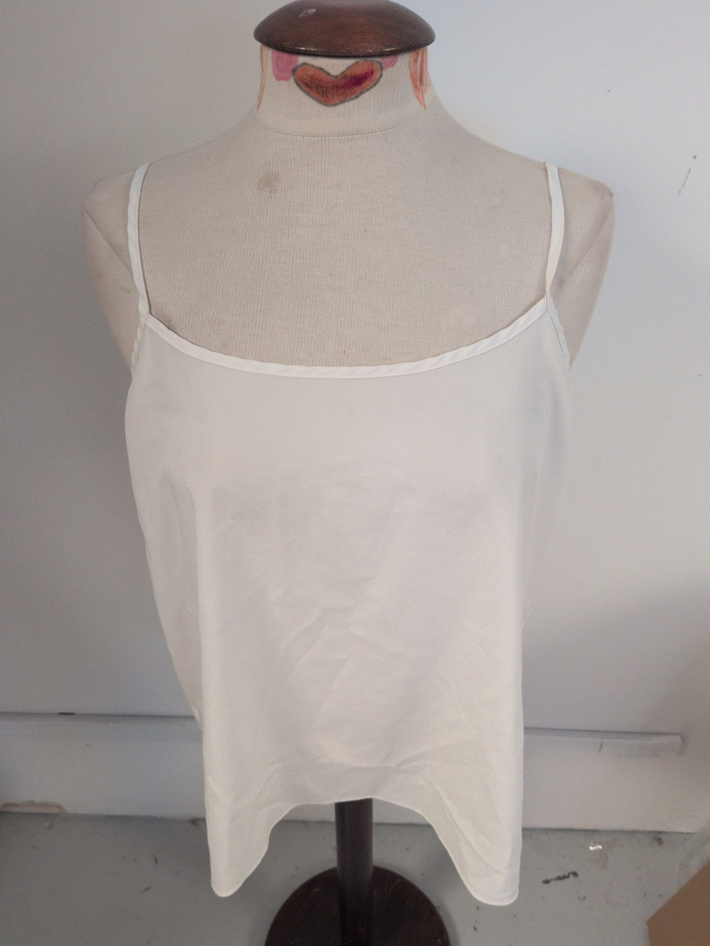 George 16 White Sleeveless Cami Style Top