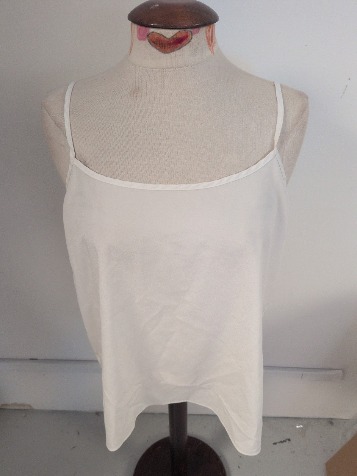 George 16 White Sleeveless Cami Style Top