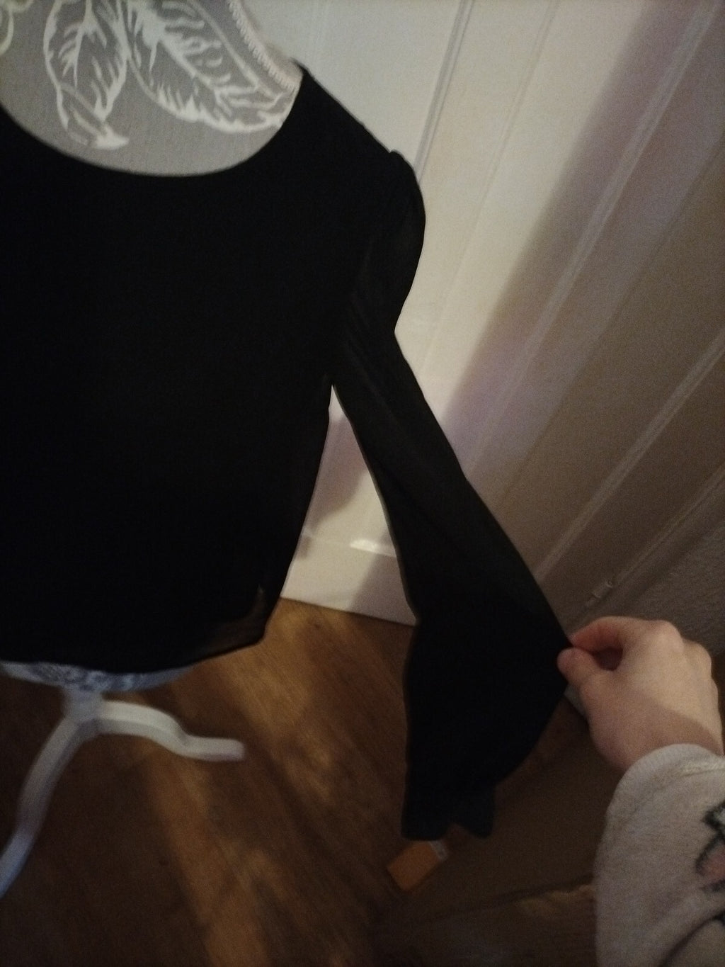Ladies New Look 12 Black Long Sleeved Blouse