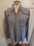 Mens F&F Shirt Black/white Check Size Med Long Sleeved