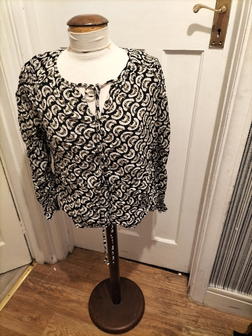 Ladies Per Una 10 Multi Coloured Long Sleeved Blouse
